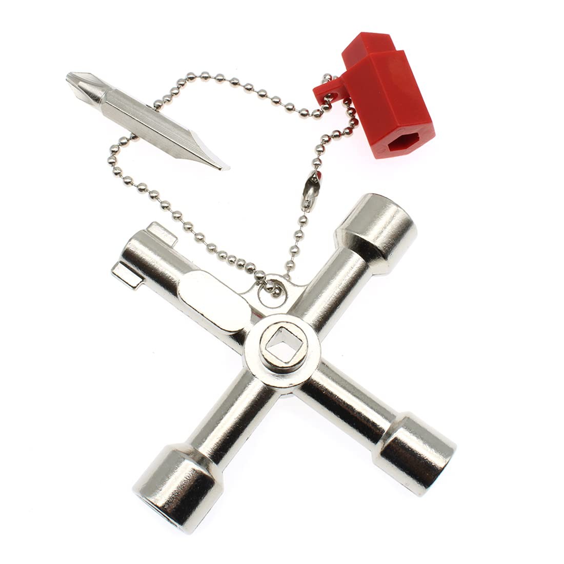 4 Way Cross Water Meter Key Zinc Alloy Multifunction Key, Universal Control C…