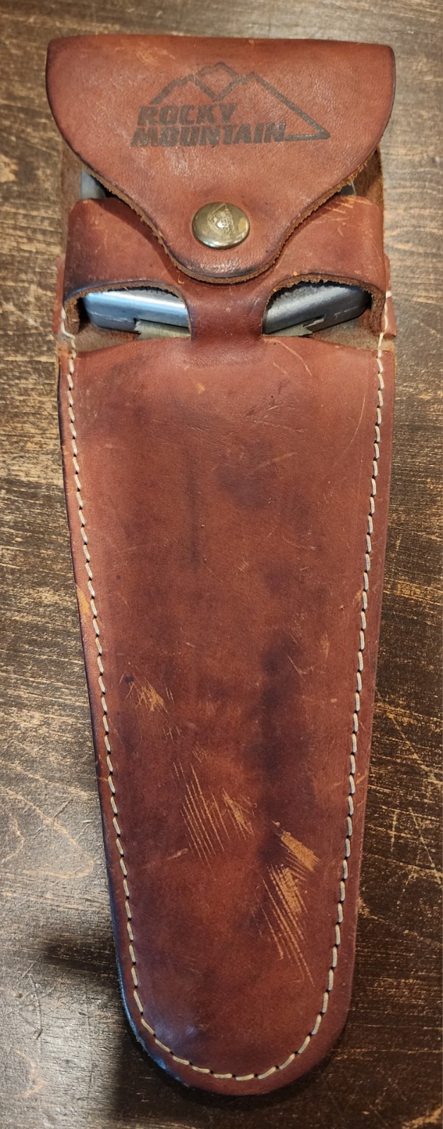 Rocky Mountain Pac Saw Vintage With Leather Sheath 12 1/2″ Long