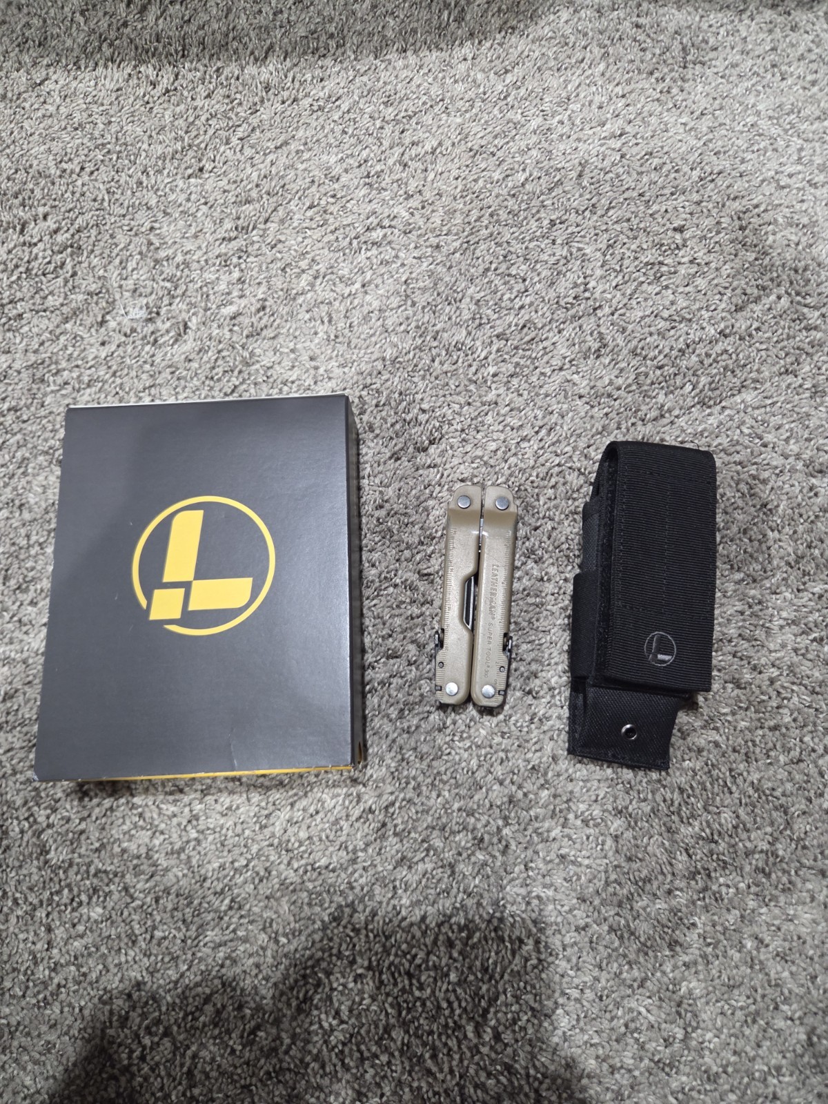 Leatherman Super Tool 300M Coyote Tan Black Oxide with Sheath VGUC Bod 0523