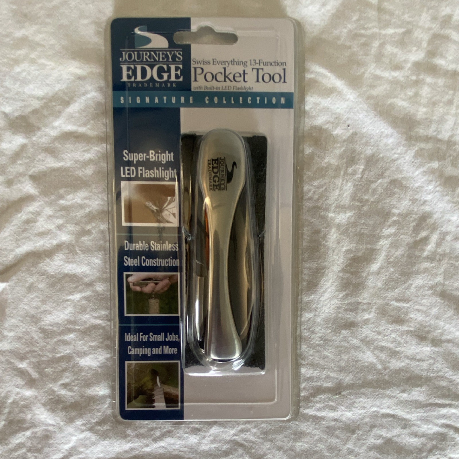 Journey’s Edge Swiss Everything 13-Function Multi-Tool LED Flashlight Silver