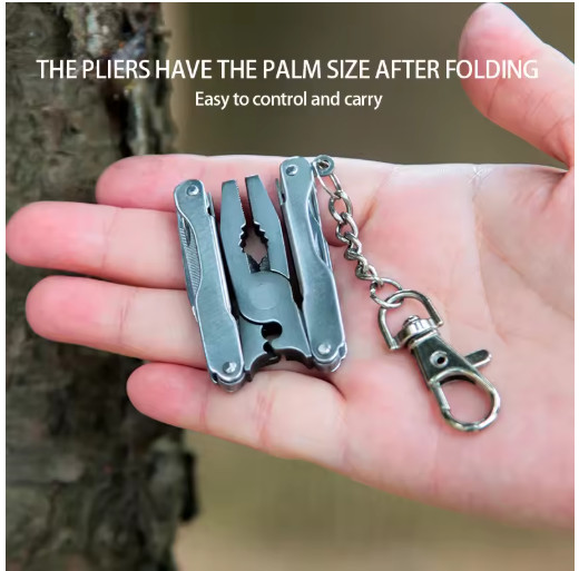 6 In 1 Multi Tool Pliers Stainless Steel Pocket Tool Safety Lock Wire Cutter