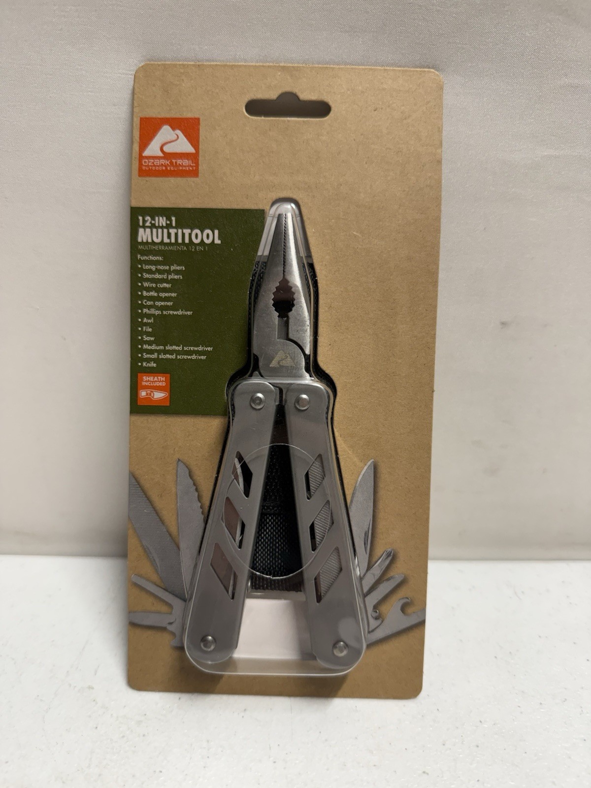 Ozark Trail 12 in 1 Multi-Tool Stainless Steel With Nylon Sheath New In Package
