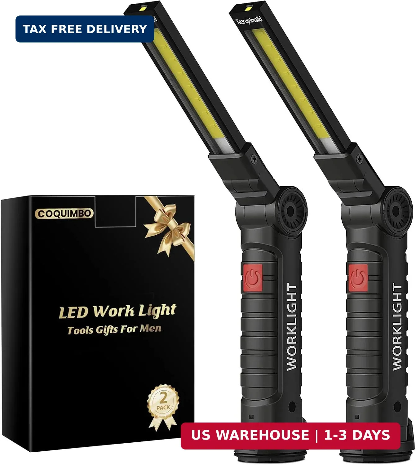 Coquimbo Tool Fathers Day Dad Gifts for Men Him Husband, Rechargeable LED Work L