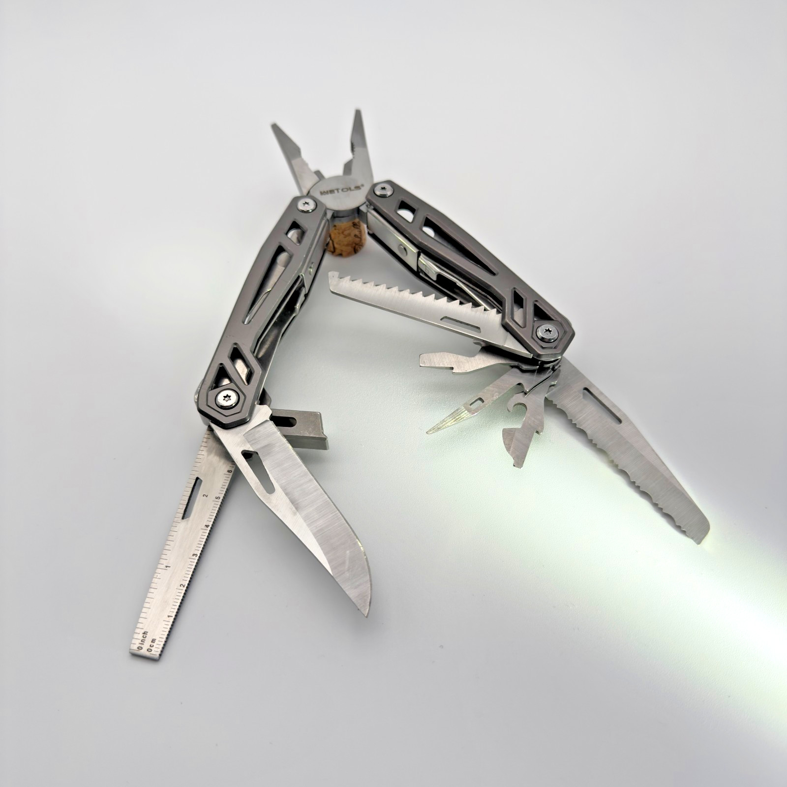 WETOLS Multi-Tool Pocket Knife – 12-in-1 Stainless Steel – Great Condition