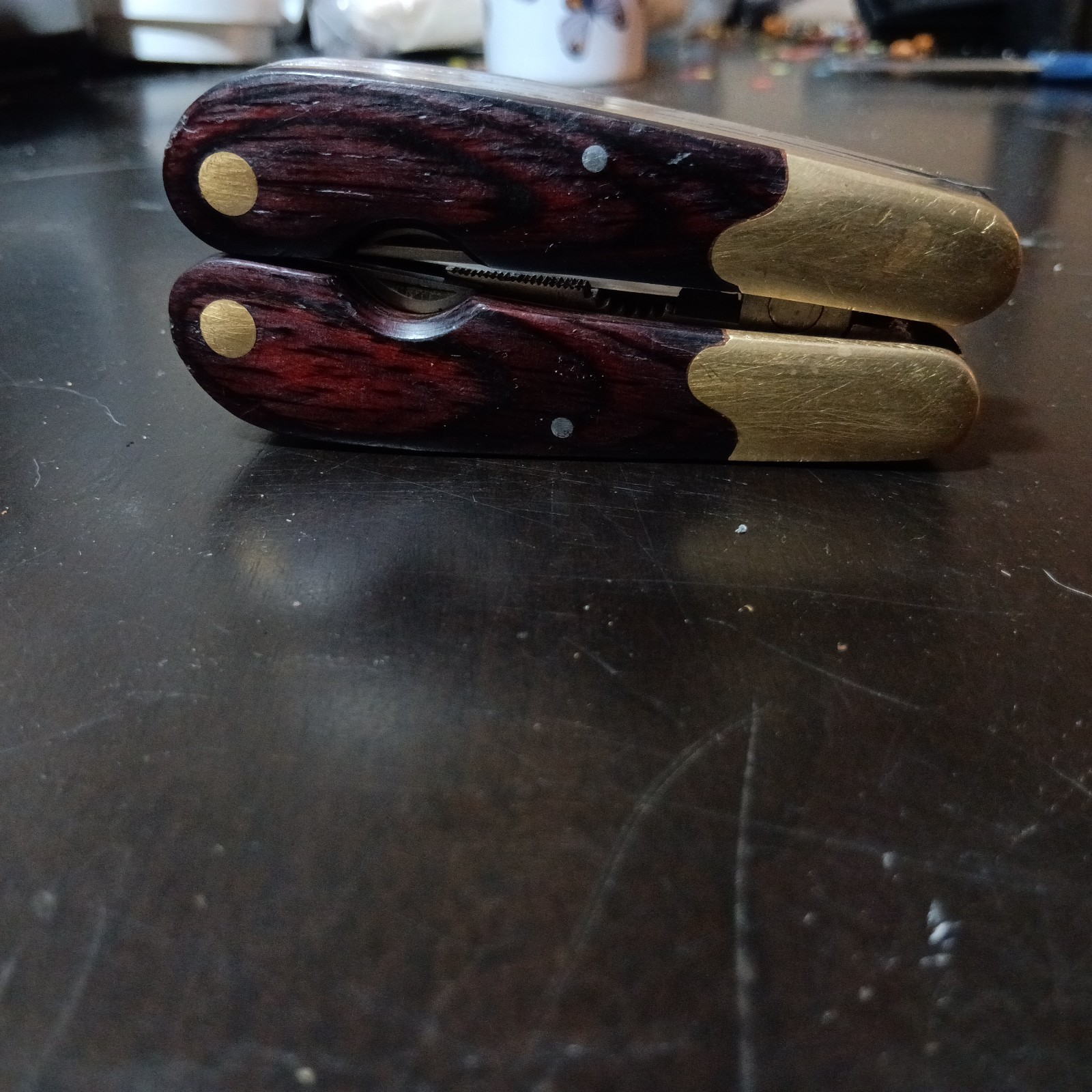HUSKY 25 Years 25th Anniversary Limited Edition Multi-Tool Brass Wood vintage