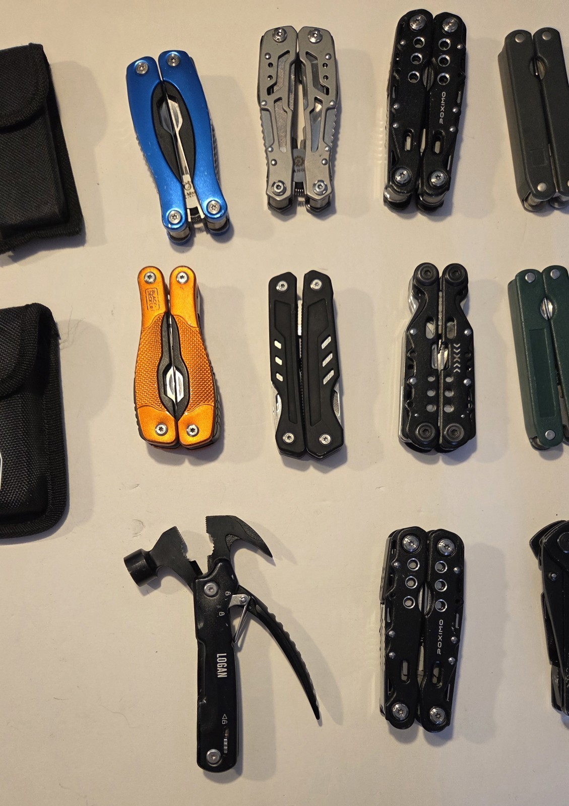 Bulk Lot of 21 Used Multi-Tool Knifes/Good Condition. Variety Bundle.