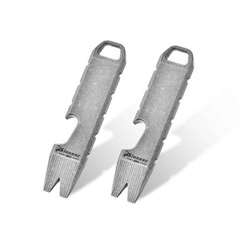 EDC Mini Ti Alloy Keychain Multi Tool Pocket Pry Bar Crowbar Opener Cutter