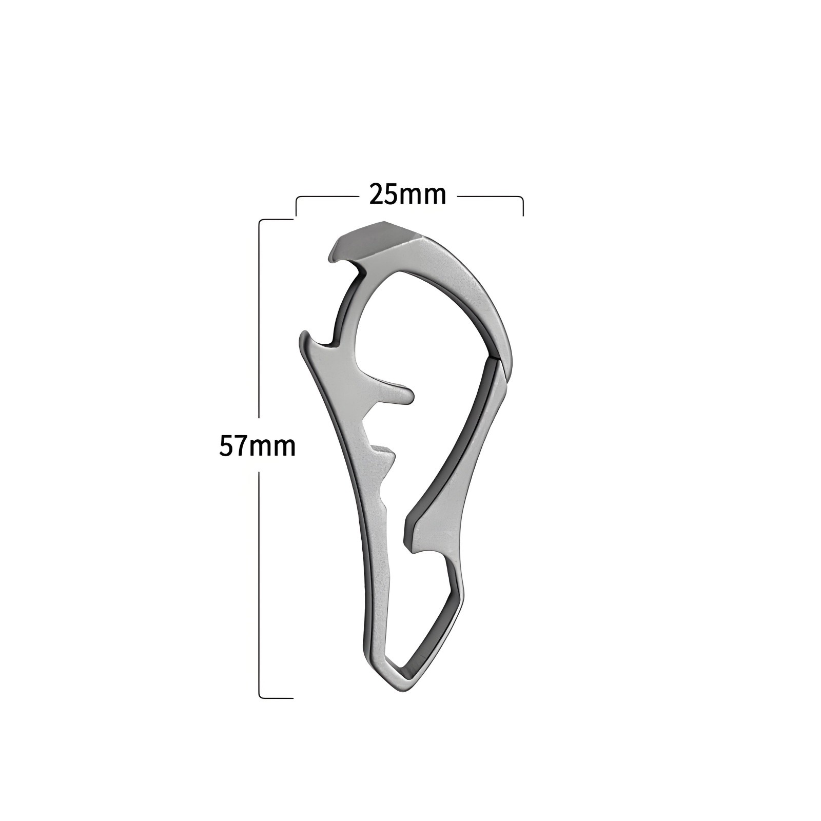Titanium Alloy Mini Keychain Clip Bottle Opener Pry Tool Outdoor EDC Portable