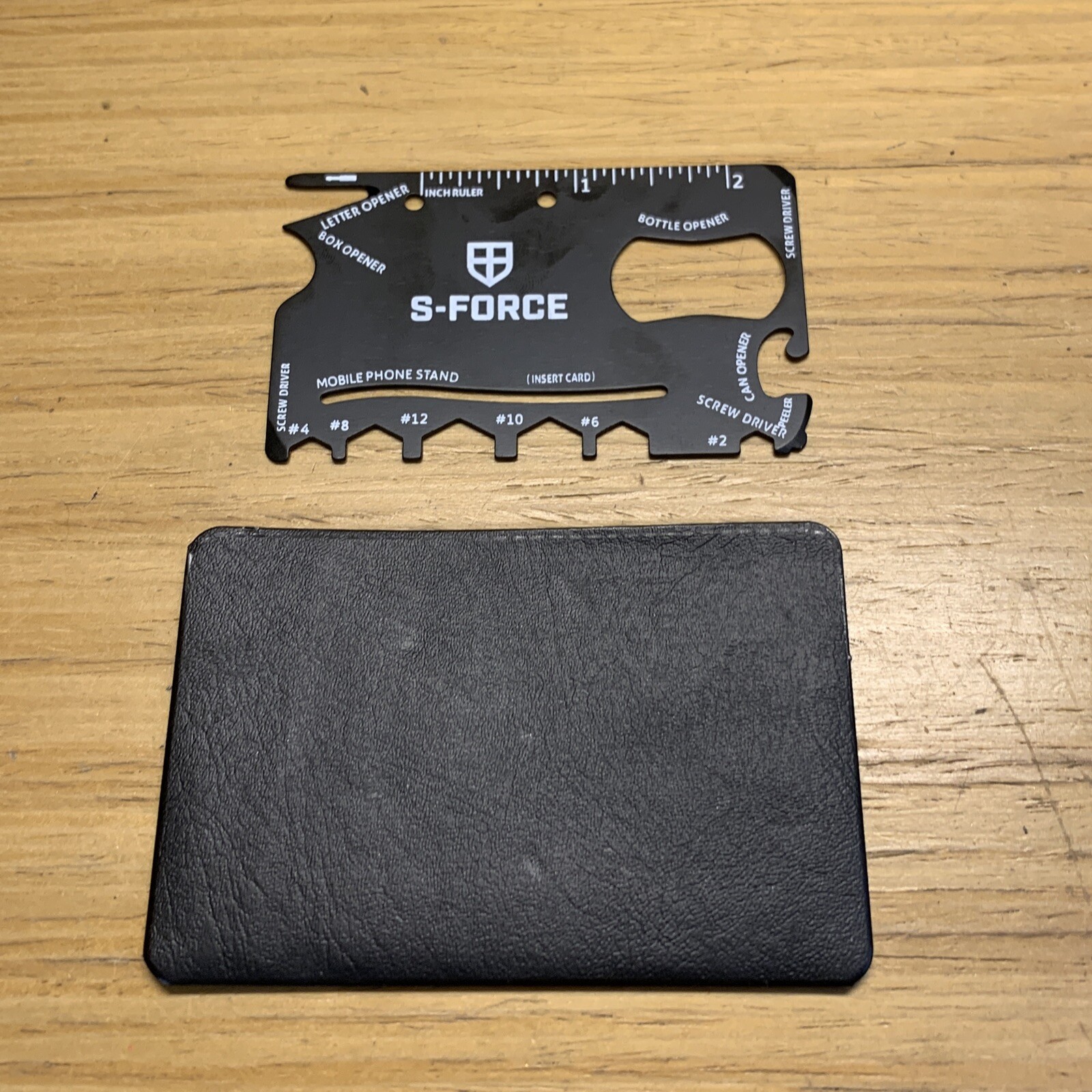 S-Force Watch Credit Card Multi Tool Ruler Letter Opener Phone Stand KG