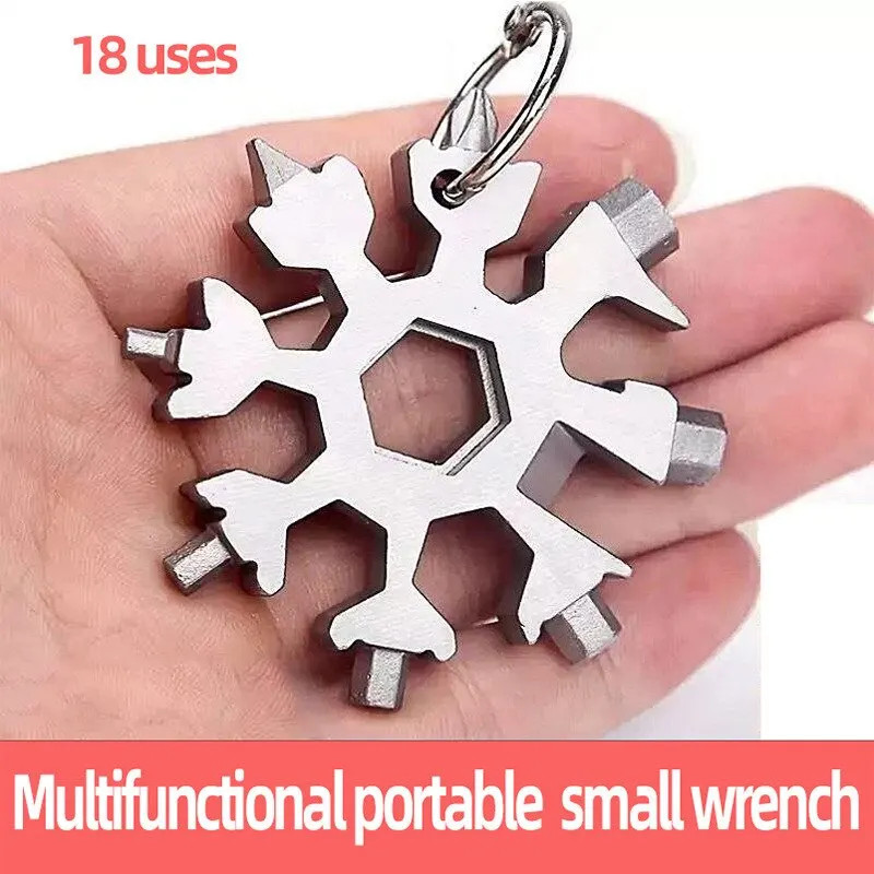 18 in 1 Snowflake Multi Tool Stainless Steel Hex Wrench Pocket Repair Tool