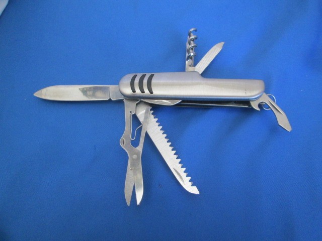 Multi-Tool Pocketknife Stainless Steel with 11 Tools 2″ Blade