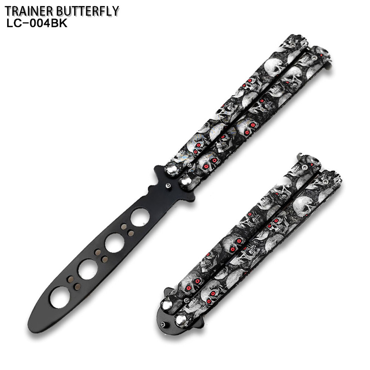 Non-Sharp Knife Trainer Style Black Zombie Handle Trainer for Martial Art
