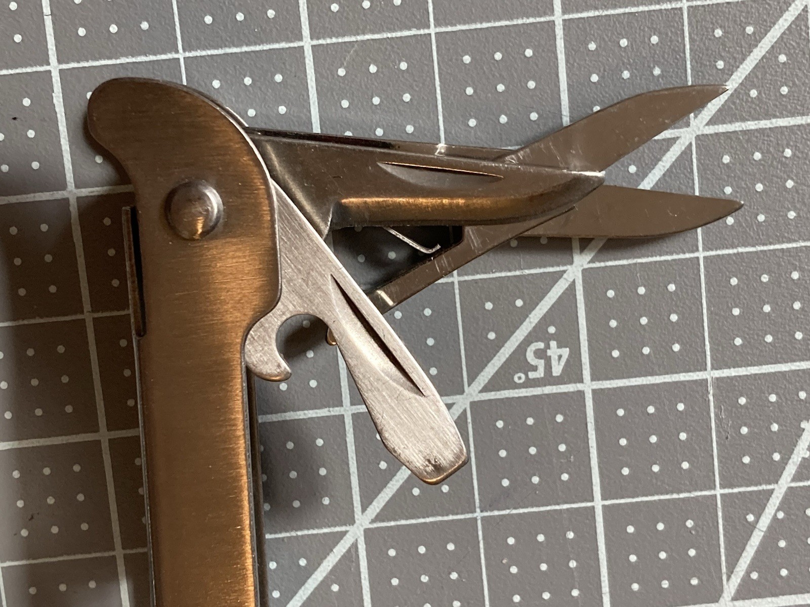 DEWARS Leatherman Type Stainless Steel Multi Tool * 7 Tools NYLON CASE
