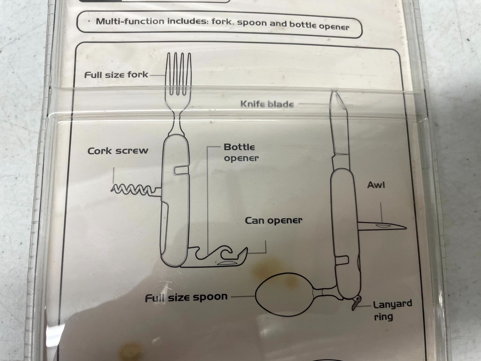 Ozark Trail Hobo Tool 7-in-1 Multi-Function Stainless Steel Utility Utensil Set