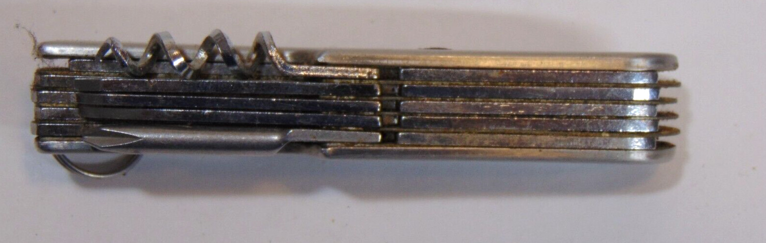 Vintage Multi Tool Pocket Knife Folding Scissors Screw Opener 10 Tools Versatile