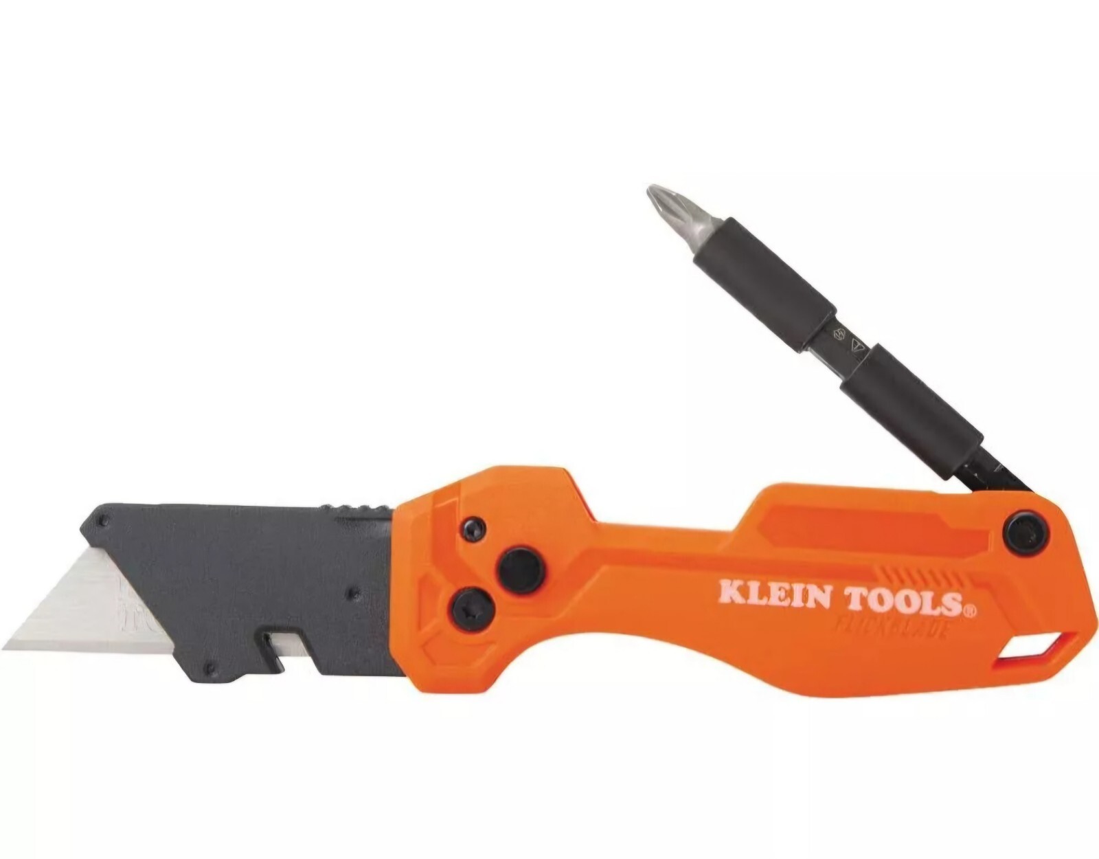 Klein Tools Folding Utility Knife with Driver Lock Blade Pocket Tool Orange
