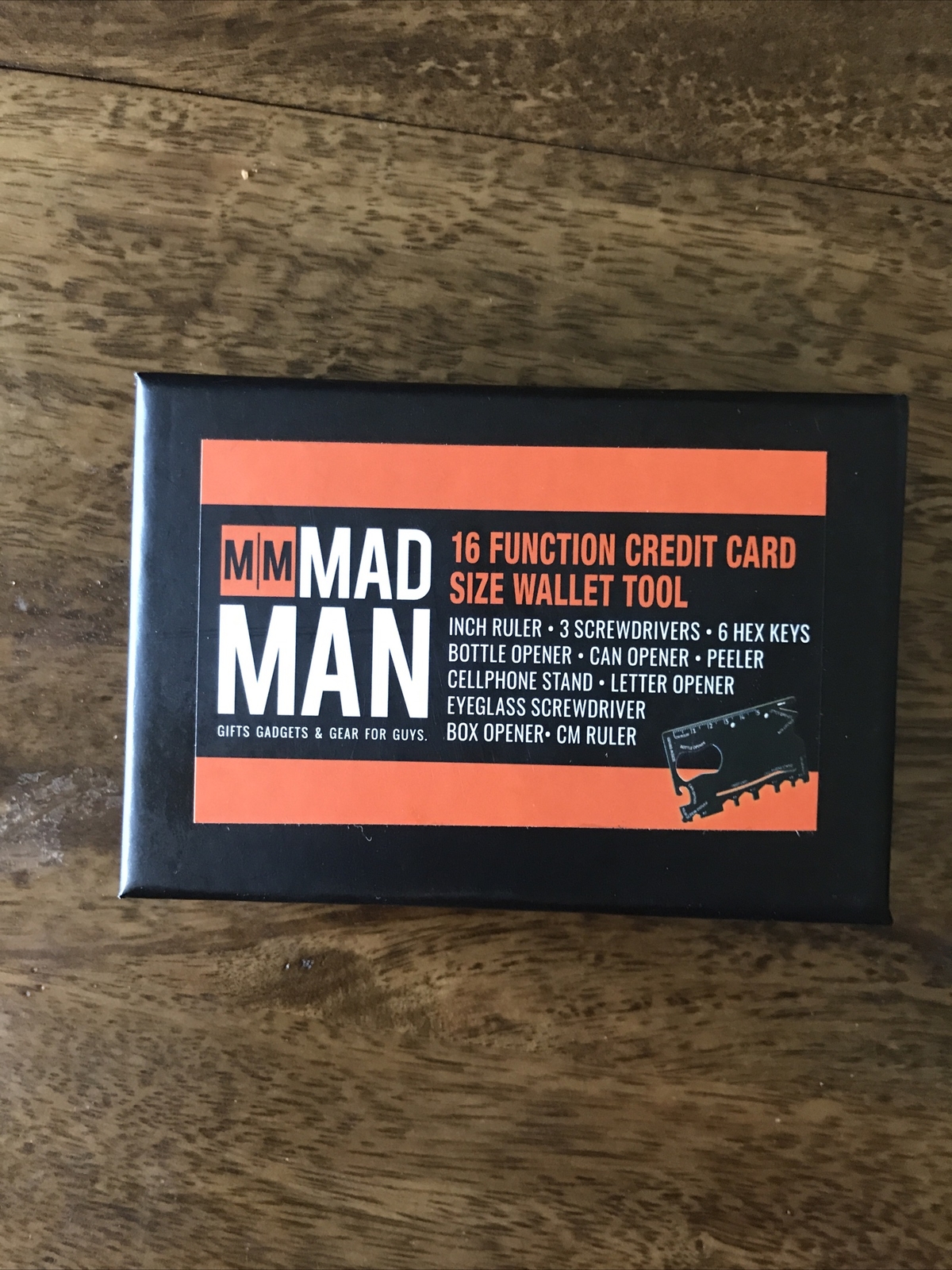 Mad Man 16-Function Credit Card-Size Wallet Tool, Brand new, in box