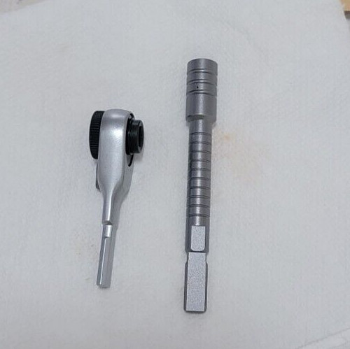 Two piece High Quality Leatherman compatible ratchet W/ New Bit extender