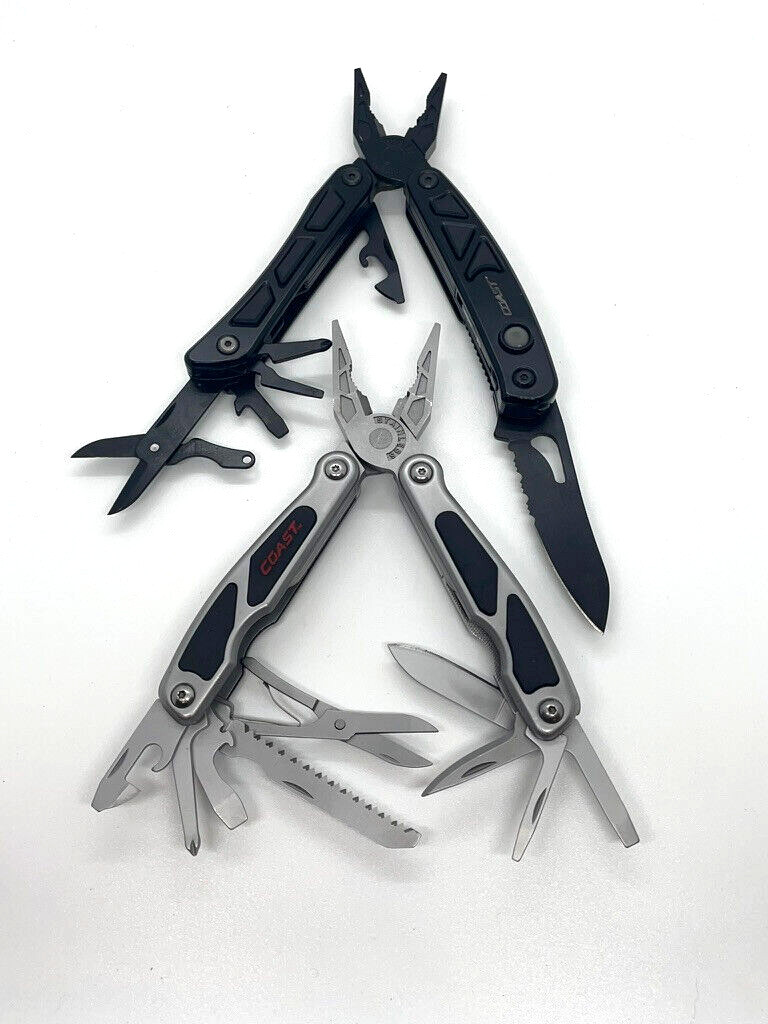 Coast Lot Of 2 Multi-Tool Flashlight LED155 2-LED Pro Pocket Pliers and LED140