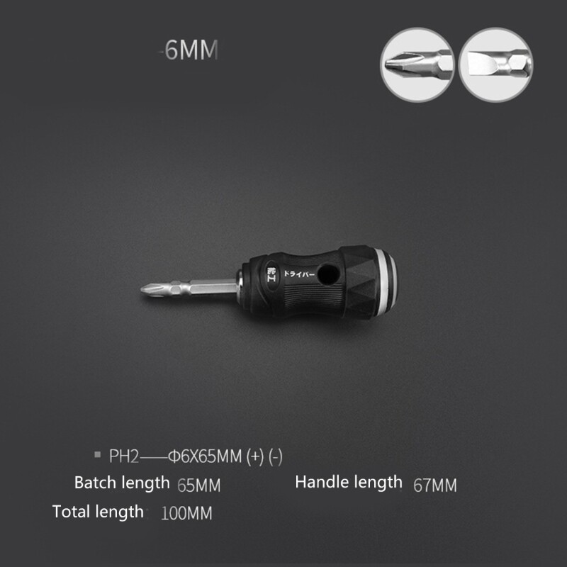 Double-Use Slotted Shank Hand Tools Screwdriver Mini Ratchet Repair
