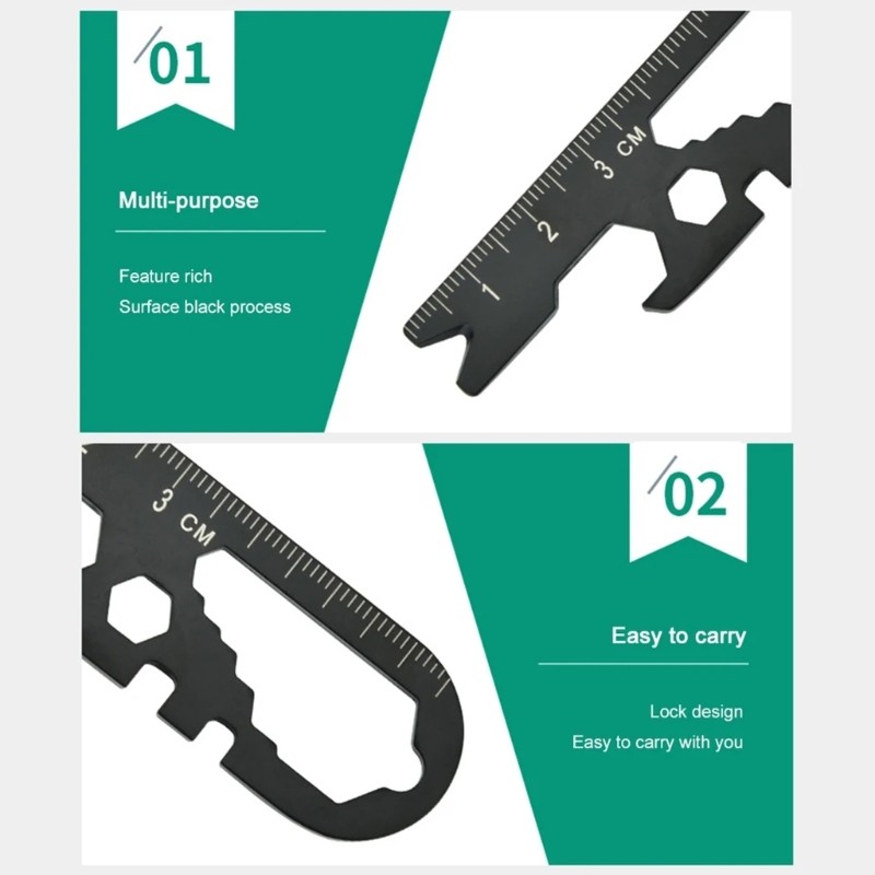 Combination Tool Screwdriver Corrosions Resistance Engraving Ruler Bottle Opener