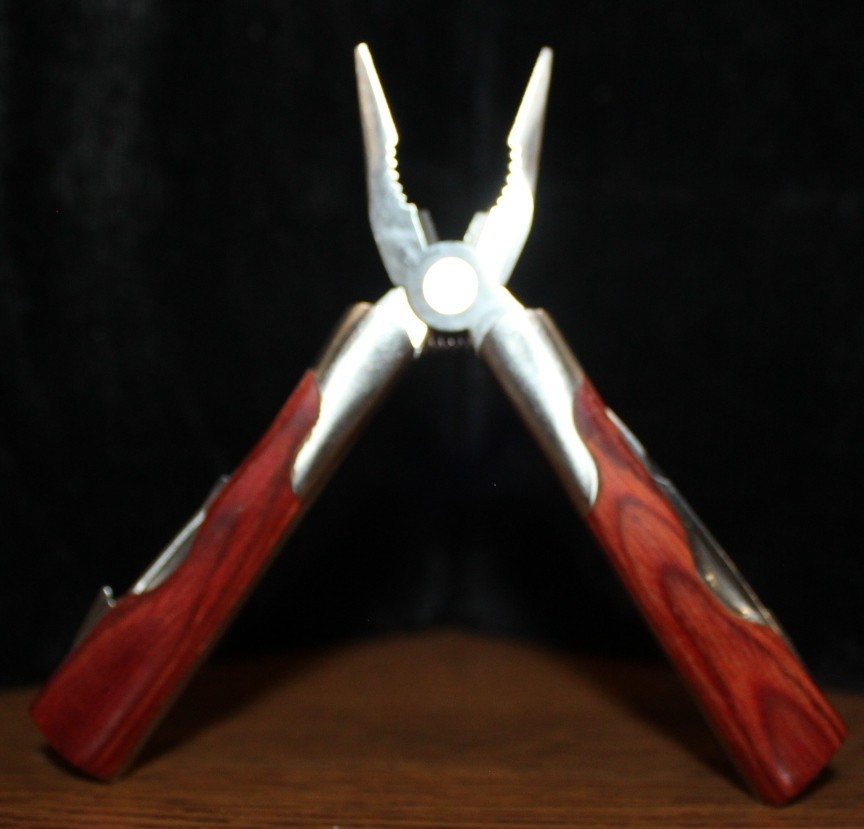 Sheffield 9 In 1 Wood Grain Handle Multi Tool Knife 9 In 1 Made By Sheffield