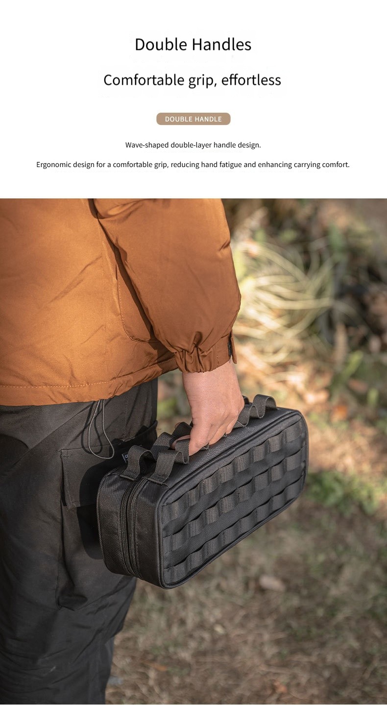 Outdoor camping double-layer thick waterproof multifunctional storage bag