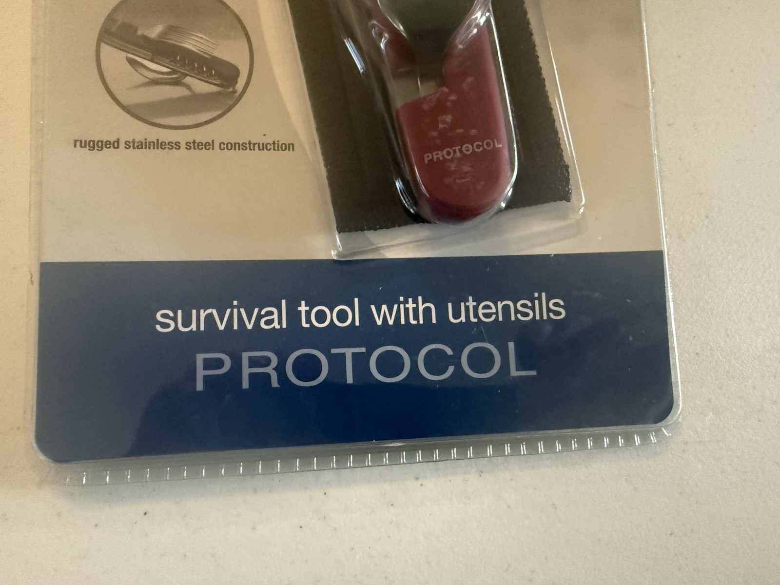 Protocol Survival Multi Tool with Utensils That Separate for Use, New Package