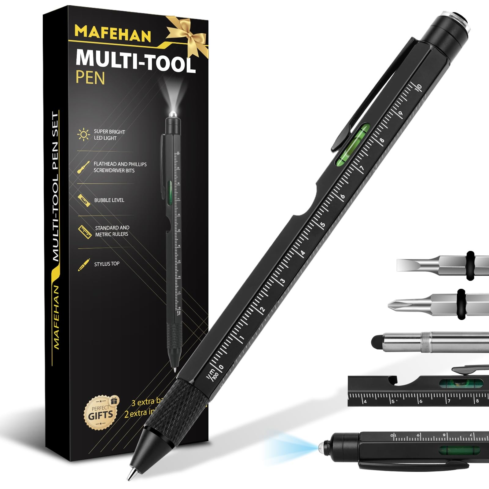 Gifts For Men Who Have Everything “ 9in1 Multitool Pen With Led Light Cool Gadge