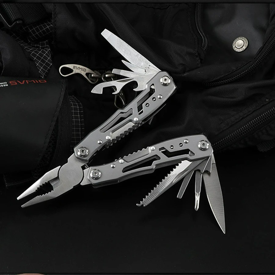 Camping Multitool Folding Knife Pliers Stainless Steel Survival Outdoor Tool