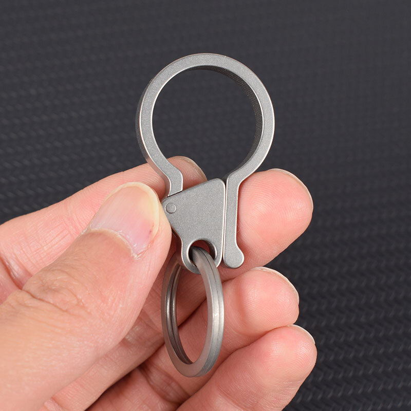 Titanium Alloy Side Open Keychain Tool EDC DIY Pendant Hanging Buckle HangingEDC