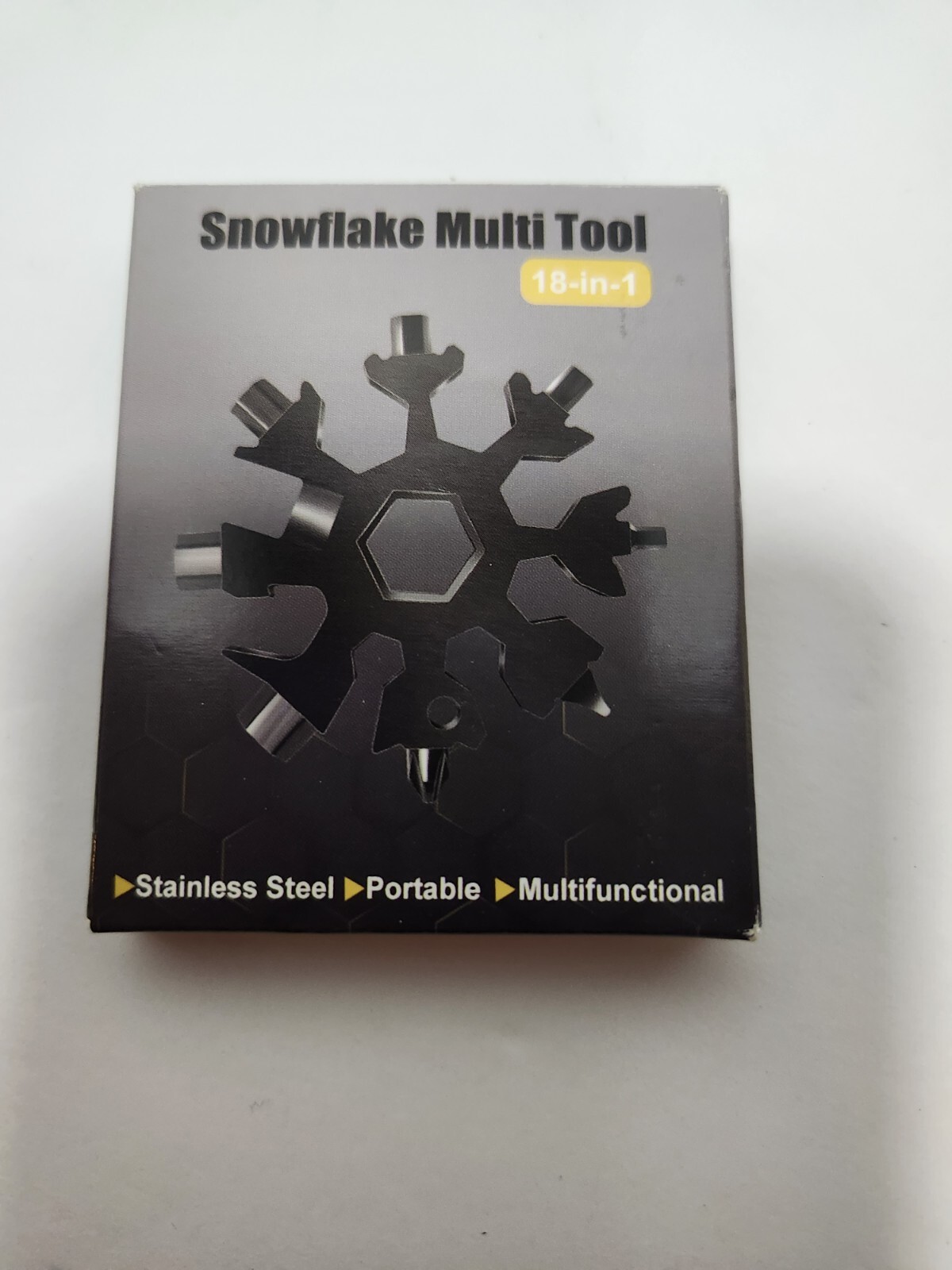 18 In 1 Stainless Tool Snowflake Shape Key Chain Screwdriver Multi Tool