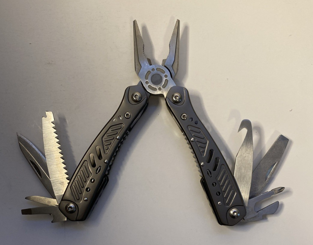 Guidesman Multi Tool Pliers Knife w Sheath Folding Stainless Steel