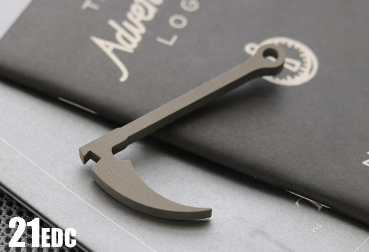 EDC Titanium Multifunctional Crowbar Axe Bottle Opener Keychain Necklace Pendant