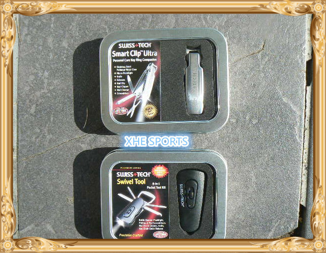 Lot of 2 Swiss Tech Multi tool in 2 Gift Tins, 60322 Swivel tool & 10705