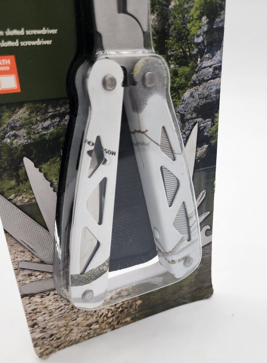 Ozark Trail 12-In-1 Multi Tool Outdoor Equipment includes Sheath White Tree