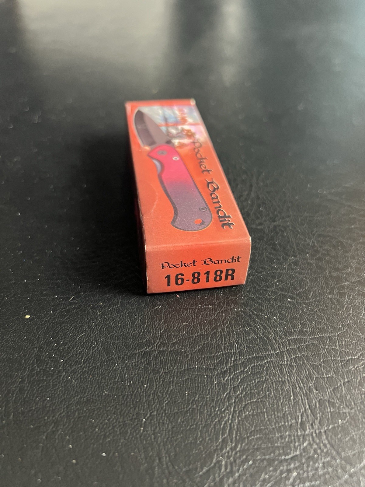 Frost Cutlery POCKET BANDIT Black And Red Knife 16-818R Bank 3.5” Blade RARE