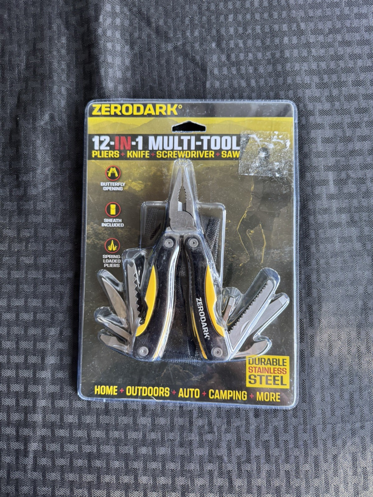 zero dark 12 in 1 multi tool durable stainless steel pilers, knife,screwdriver