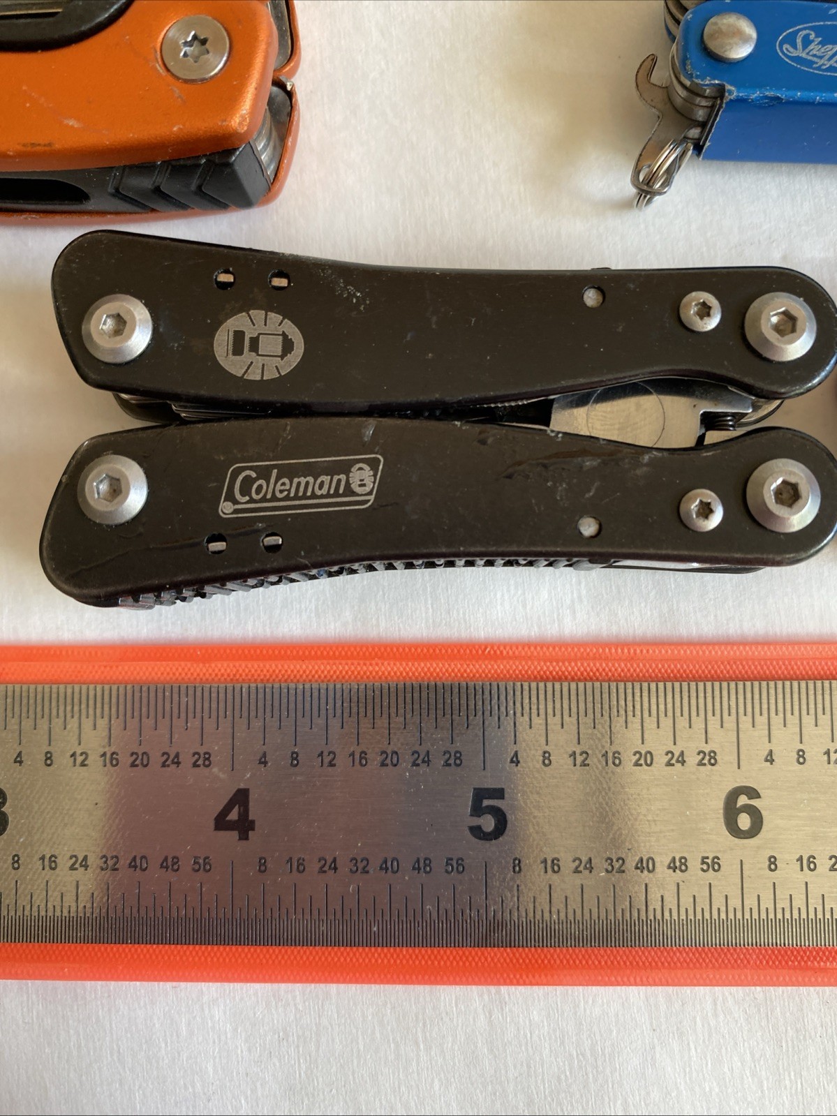 Lot Of 5 Mini Multitools Danco Coleman Sheffield Black Red Blue Camp Fish Hunt