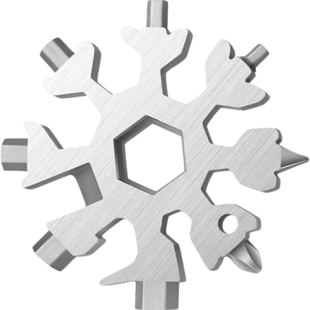 18-In-1 Snowflake Multi-Tool Stainless Steel Portable Wrench All-In-One Screwdri