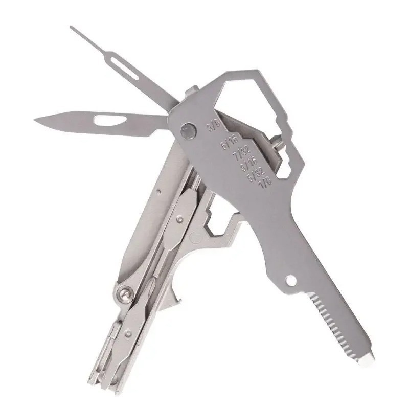 Mini Stainless Steel Multifunction Keychain Tool Card EDC Pocket Repair Gadget