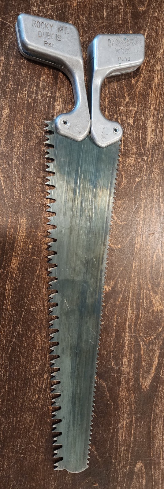 Rocky Mountain Pac Saw Vintage With Leather Sheath 12 1/2″ Long