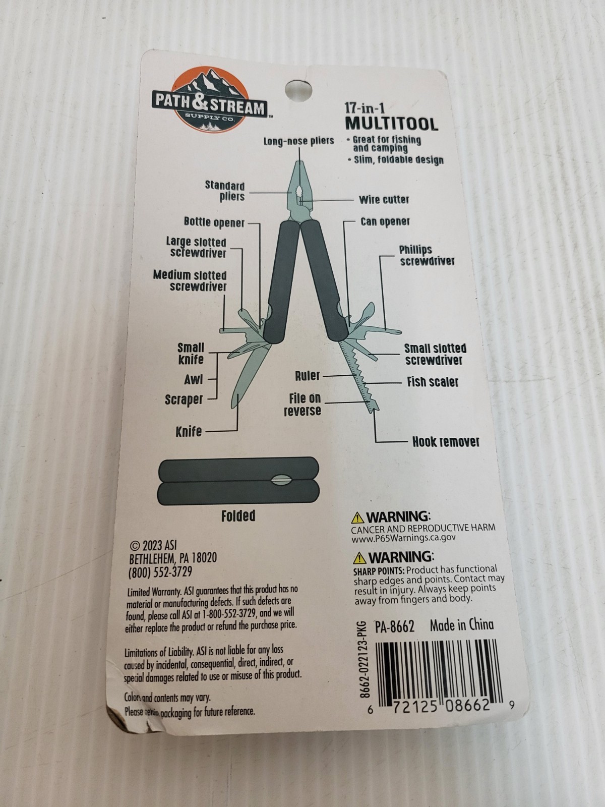 Path & Stream Supply Co. 17-in-1 Multitool – For Fishing & Camping