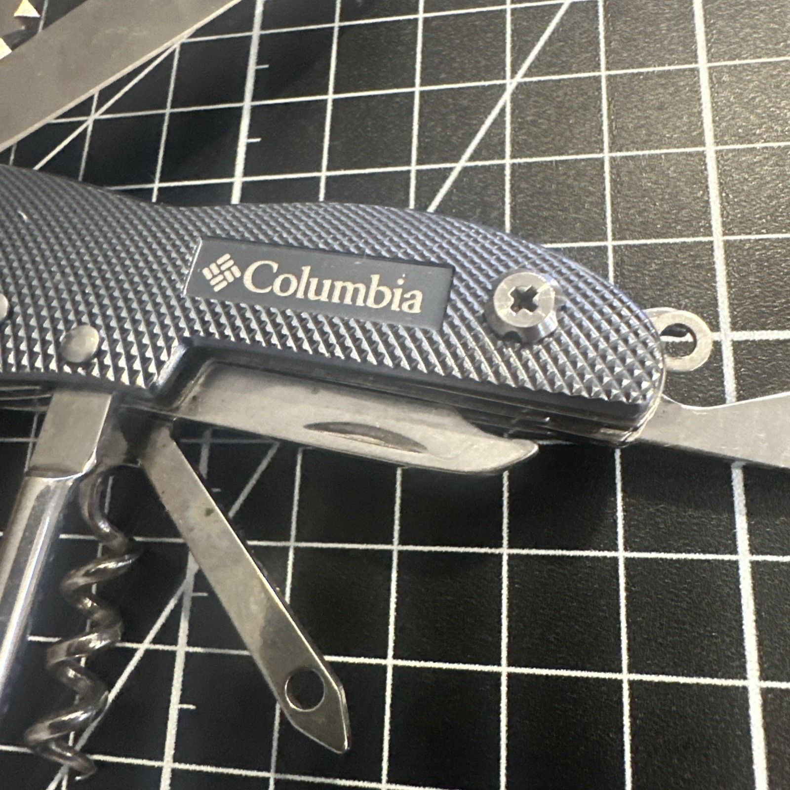 Columbia Multi Tool Gray & Silver 10 in 1 tool, Knife, Screwdriver, Corkscrew