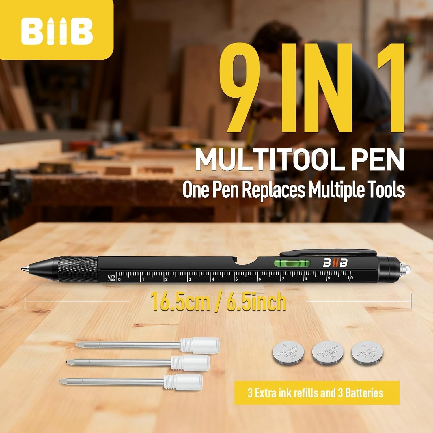 Aluminum 9-in-1 Multitool Pen – The Ultimate Gift for Men Who Have Everything