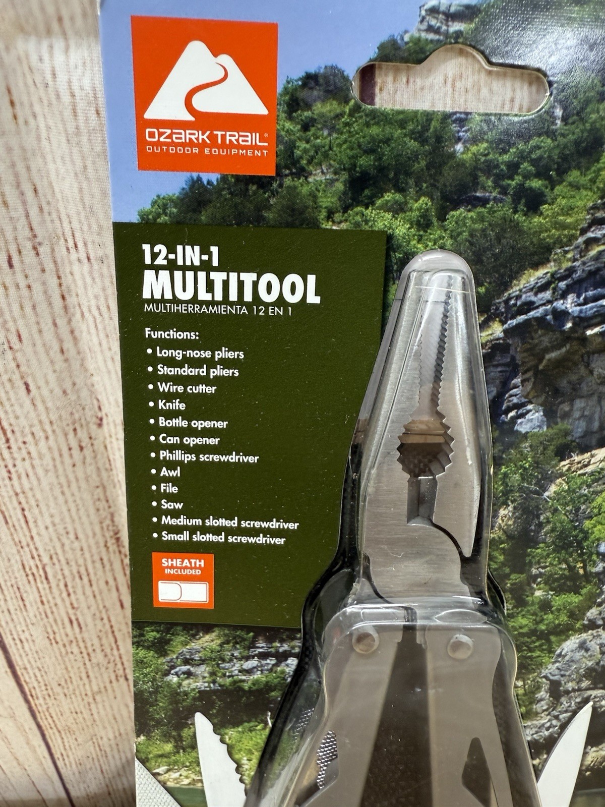 Ozark Trail 12-in-1 Multi Pliers Tool Knife W/Sheath Camping Fishing 8703 Sealed