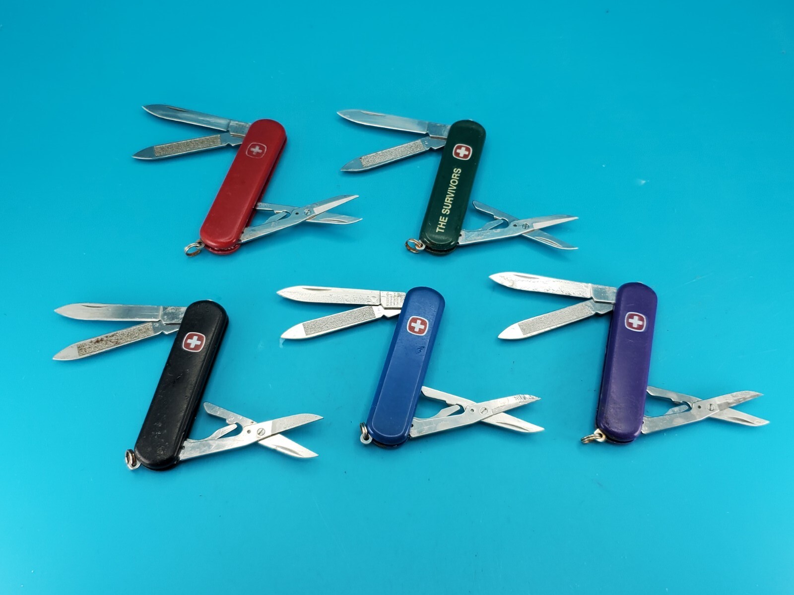 Lot of 5 Wenger Esquire Swiss Army Knife Multi Tools!