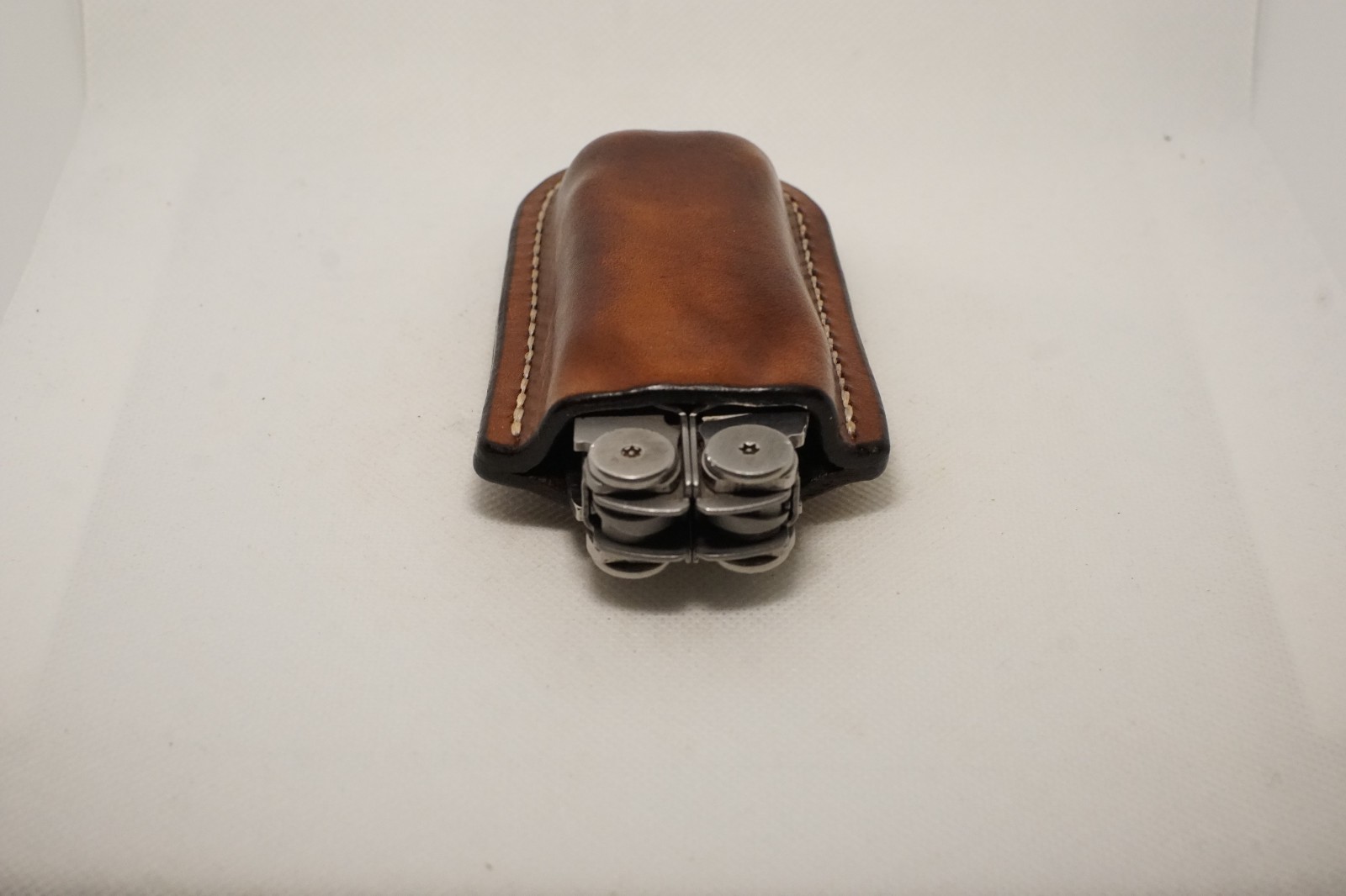 Leatherman wave plus leather sheath handmade dark brown color. Sheath only.