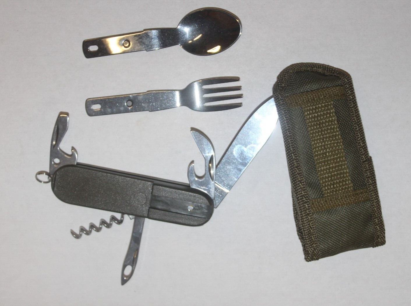 Camping Eating Utensil Set Pocket Knife with pouch #BINC432