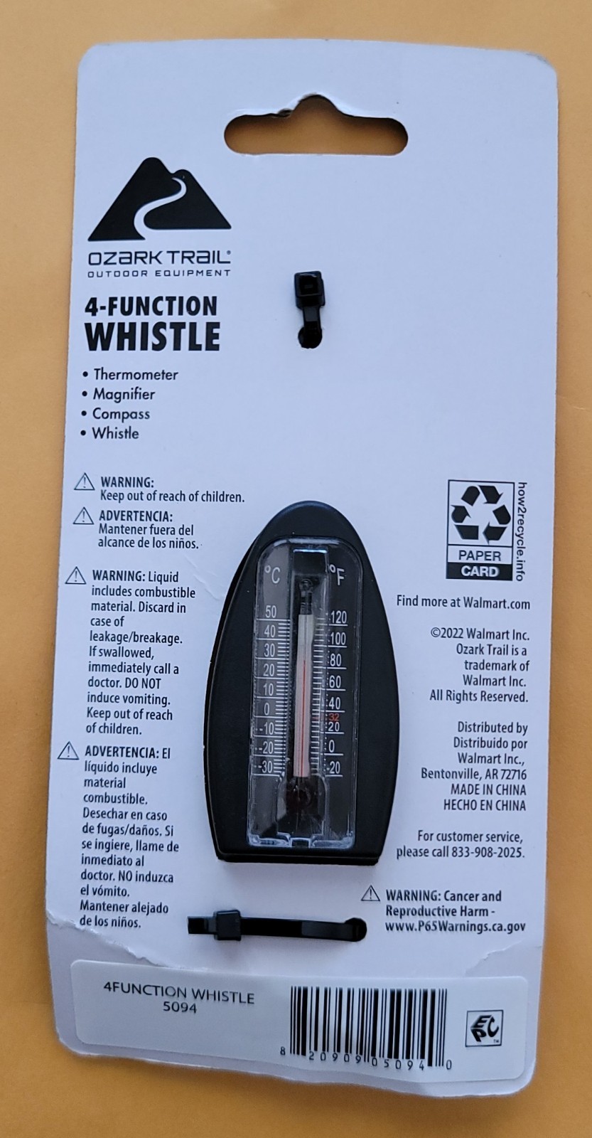 Ozark Trail Trailside 12 In 1 Multi Tool With Nylon Sheath & 4-Function Whistle